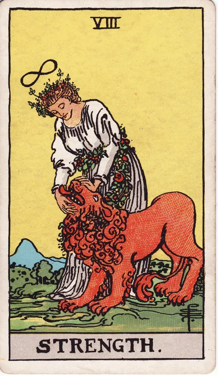 The Strength — Rider-Waite-Smith tarot card