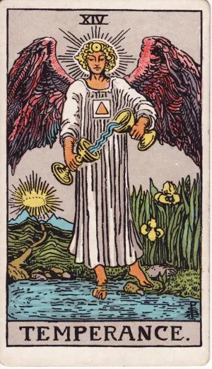 The Temperance tarot card