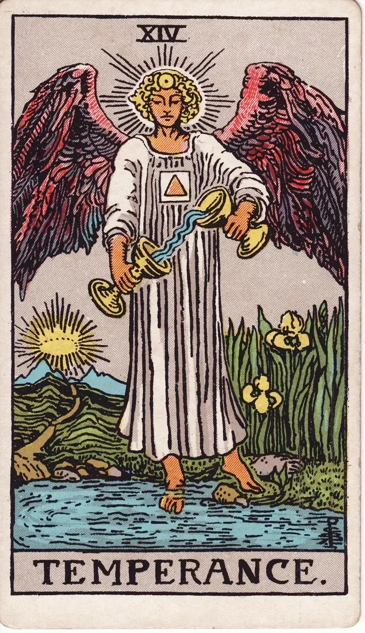 The Temperance — Rider-Waite-Smith tarot card
