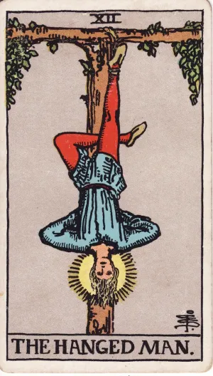 The The Hanged Man tarot card