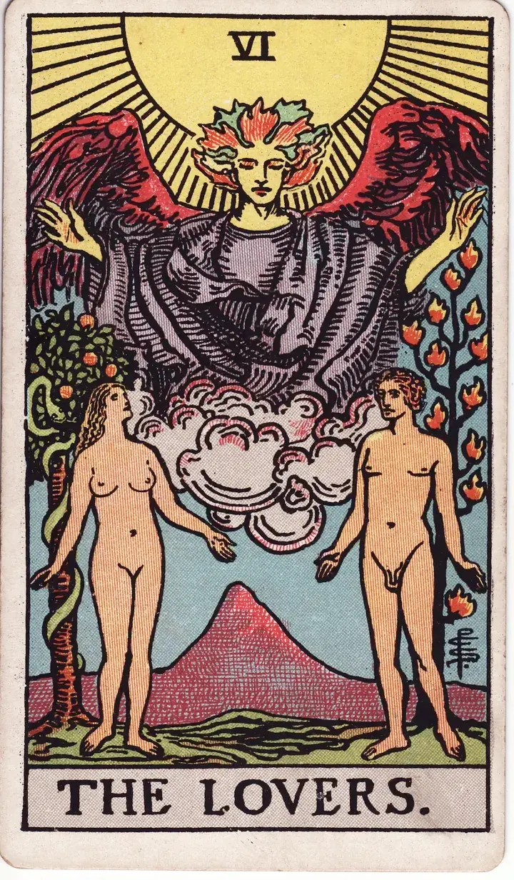 The The Lovers — Rider-Waite-Smith tarot card