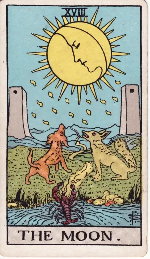 The The Moon tarot card