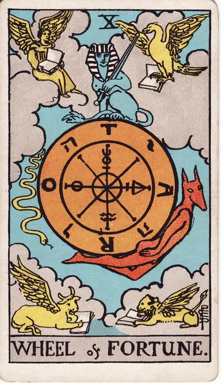 The Wheel of Fortune — Rider-Waite-Smith tarot card